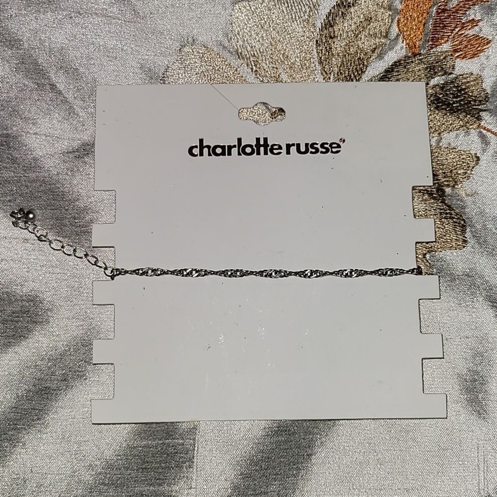 Charlotte Russe Adjustable Silver Bracelet Or Anklet